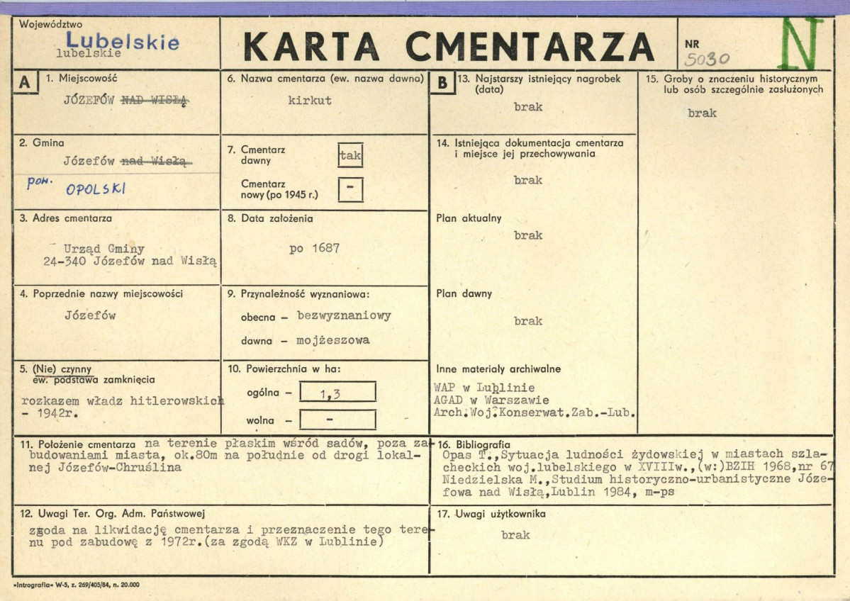 Karta cmentarza, skan nr 1