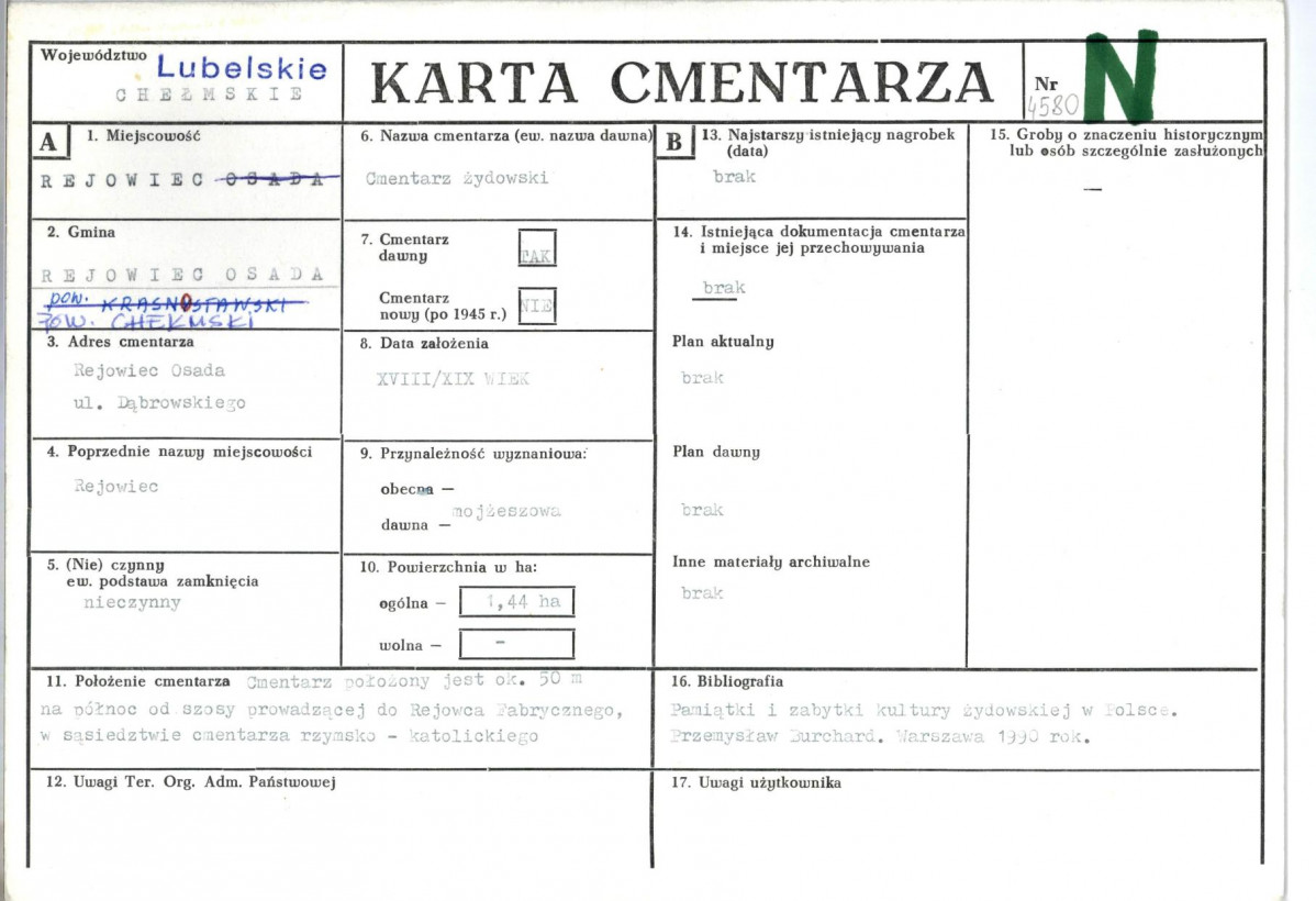 Karta cmentarza, skan nr 1