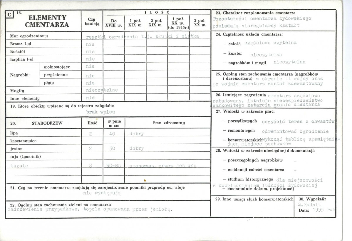 Karta cmentarza, skan nr 2