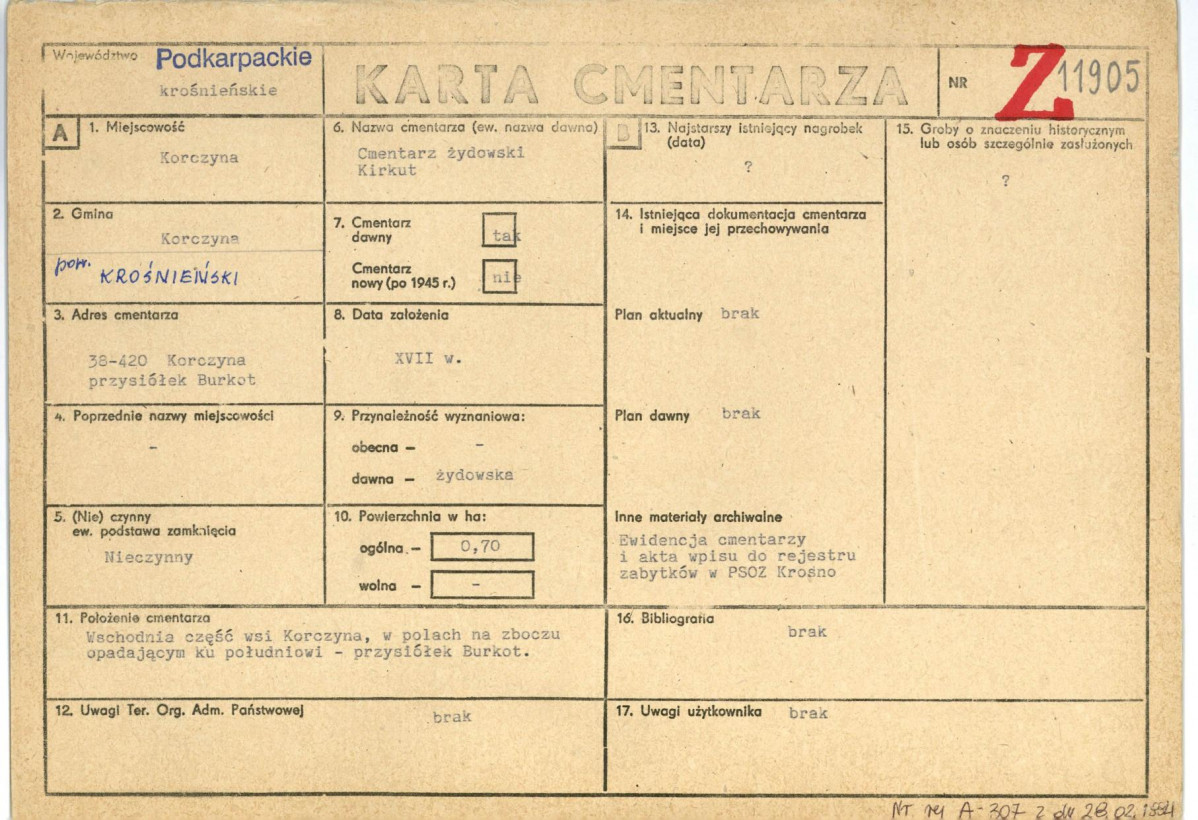Karta cmentarza, skan nr 1