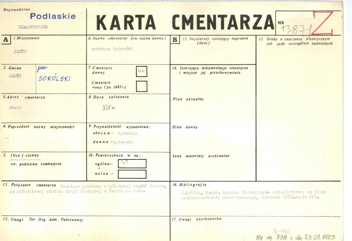 Karta cmentarza, skan nr 1