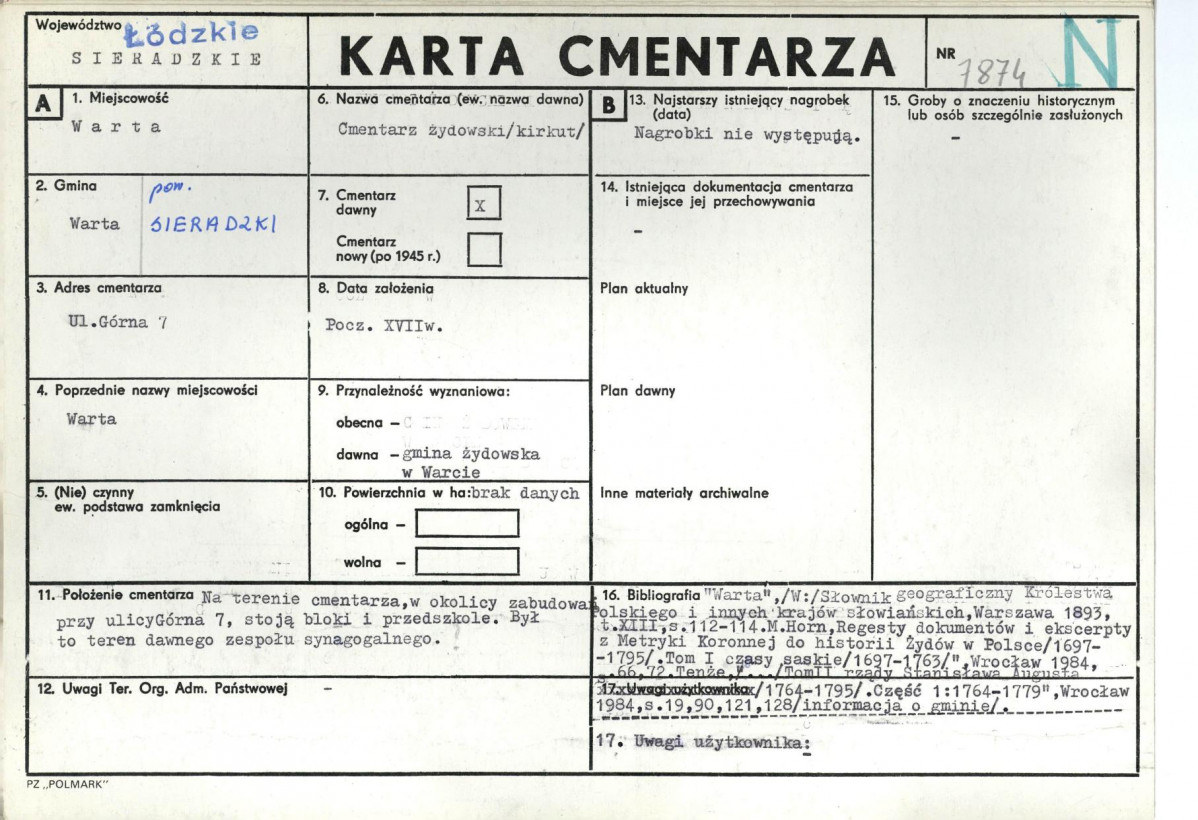 Karta cmentarza, skan nr 1