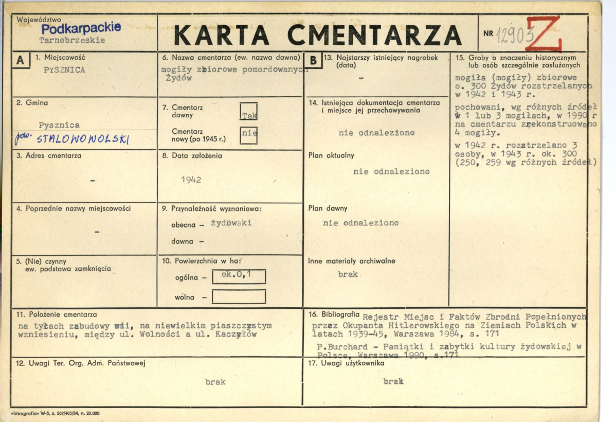 Karta cmentarza, skan nr 1