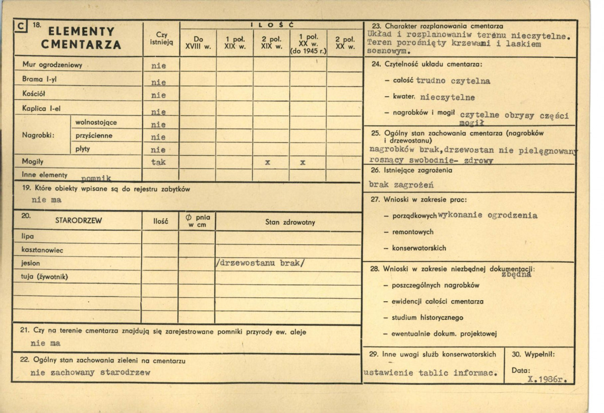 KC - Karta cmentarza, skan nr 2