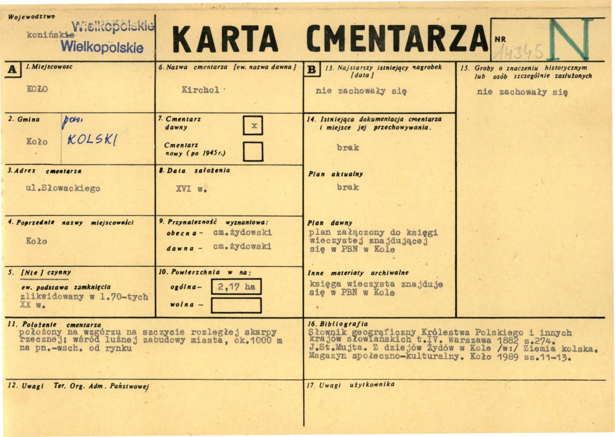 Karta cmentarza, skan nr 1