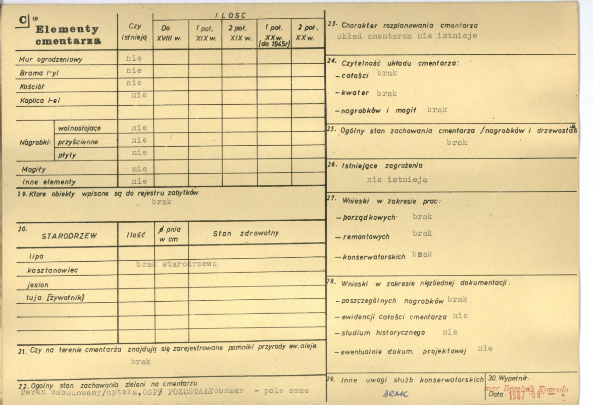 Karta cmentarza, skan nr 2