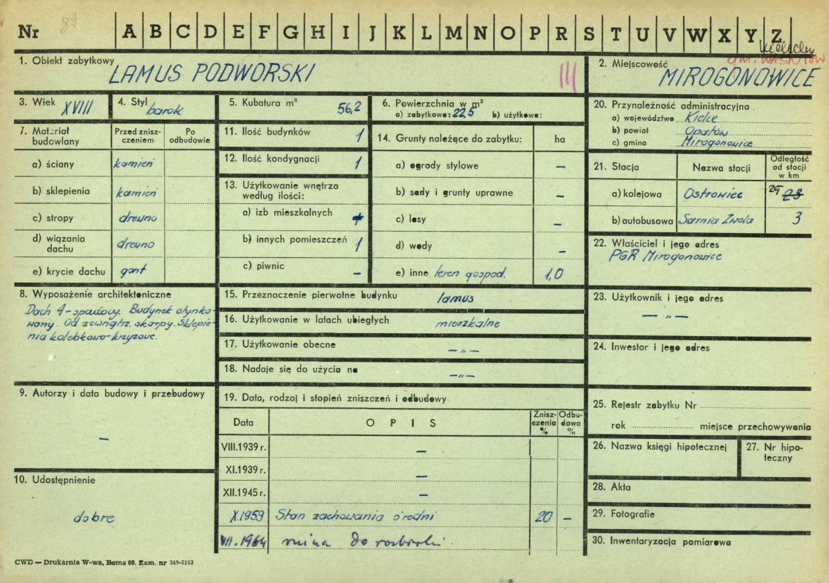 KZ - Karta zielona, skan nr 1