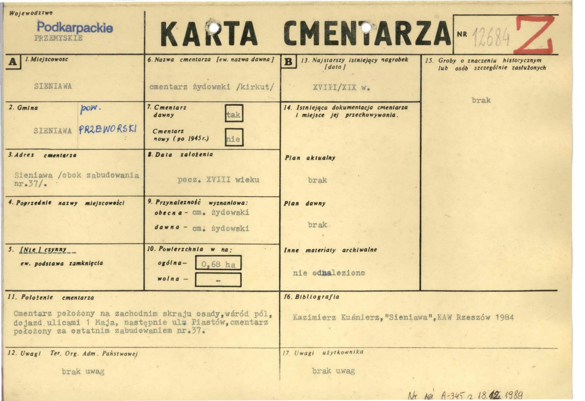 Karta cmentarza, skan nr 1