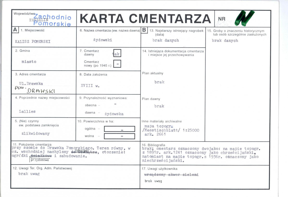 Karta cmentarza, skan nr 1