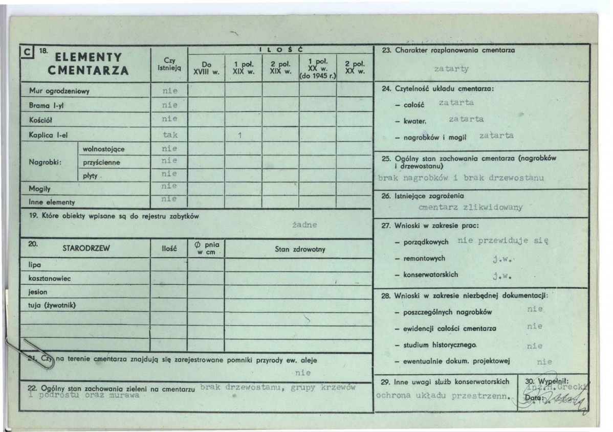 KC - Karta cmentarza, skan nr 2