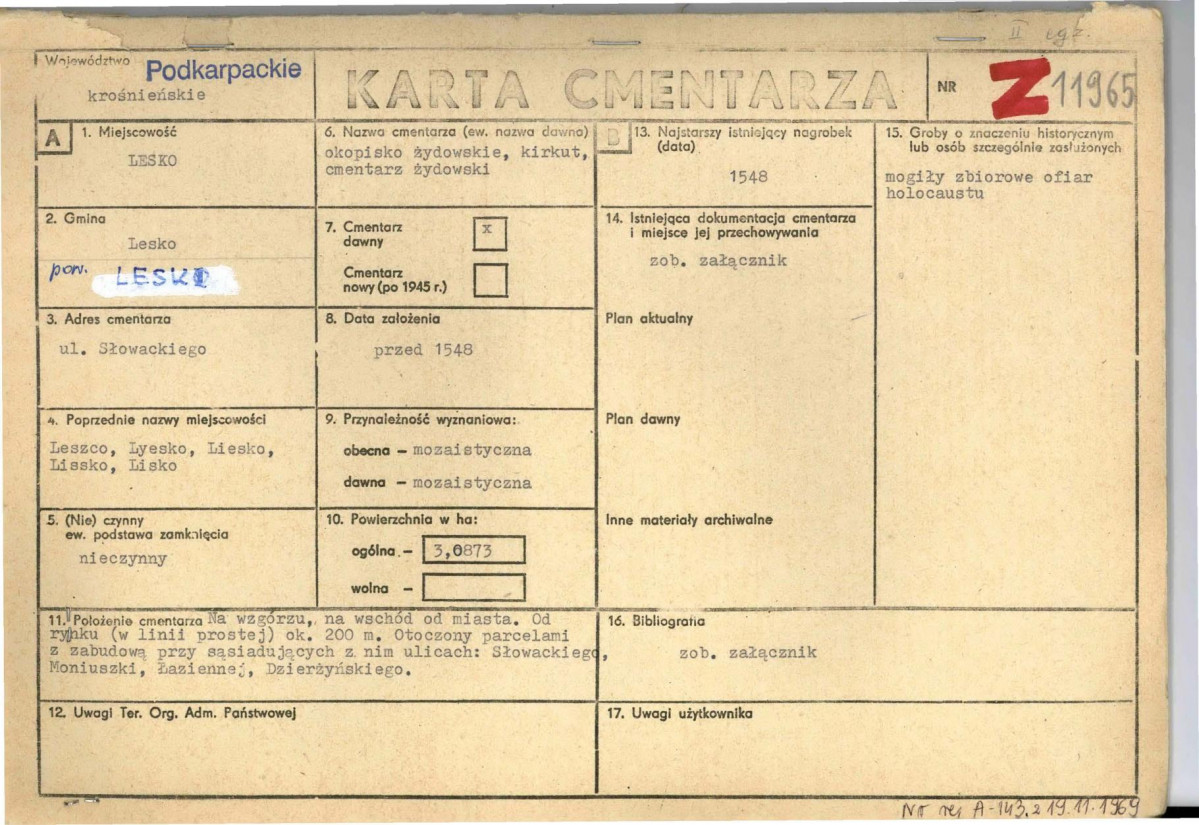 Karta cmentarza, skan nr 1