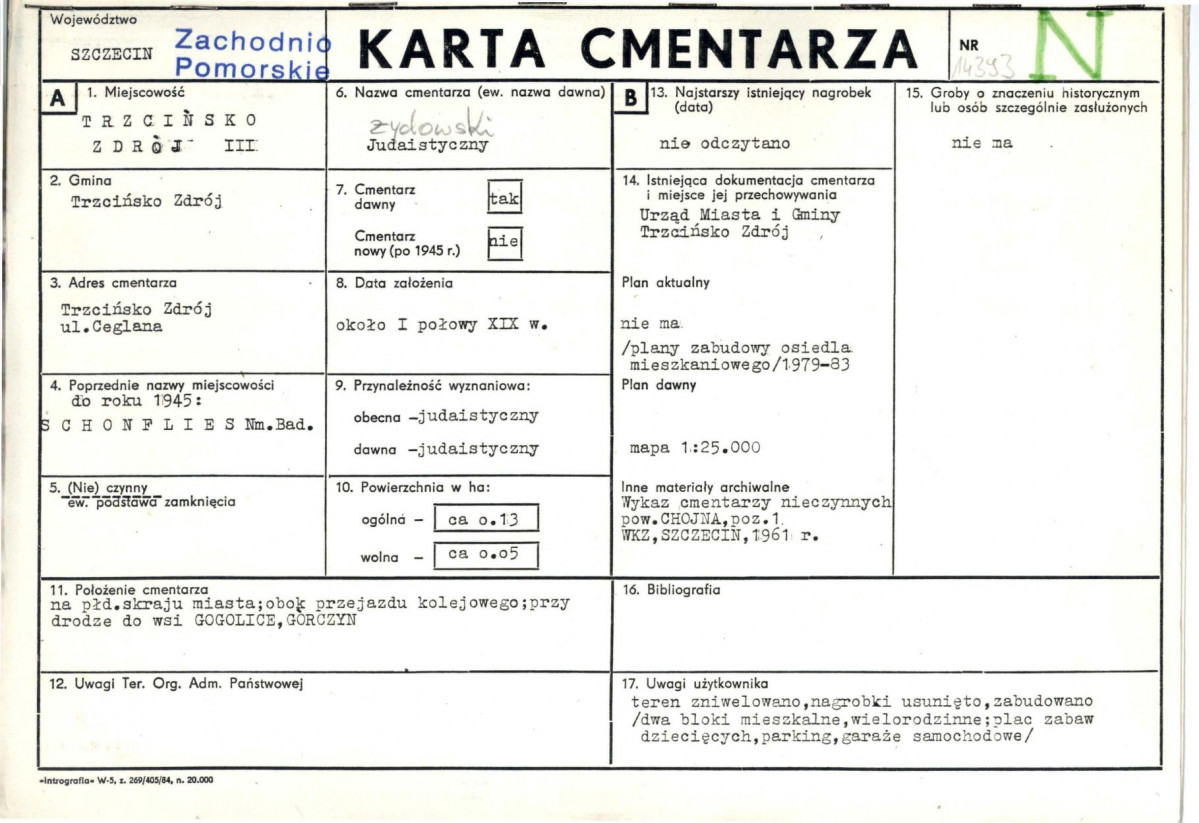 Karta cmentarza, skan nr 1