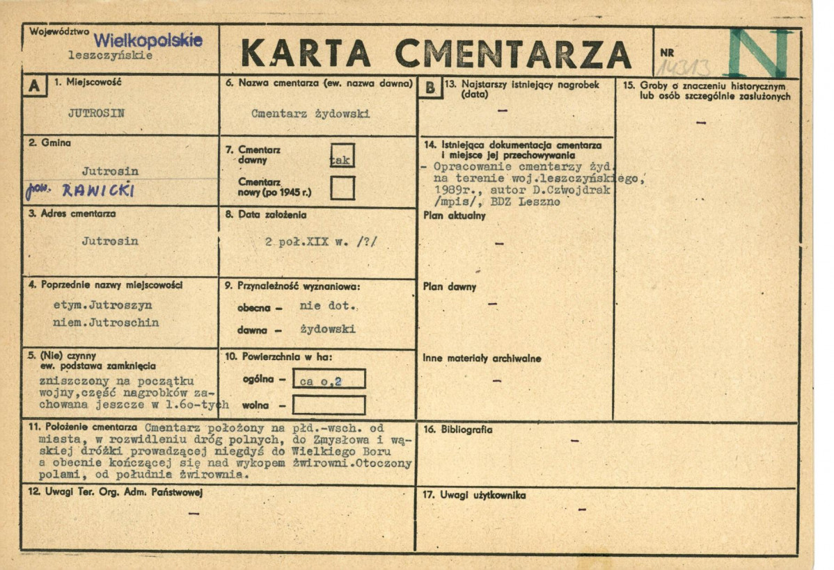 Karta cmentarza, skan nr 1