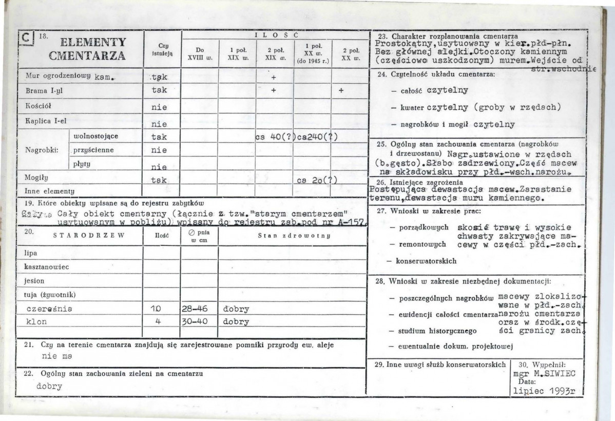Karta cmentarza, skan nr 2