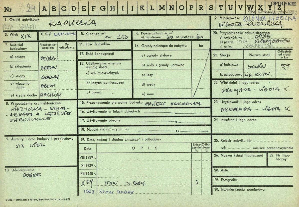 KZ - Karta zielona, skan nr 1