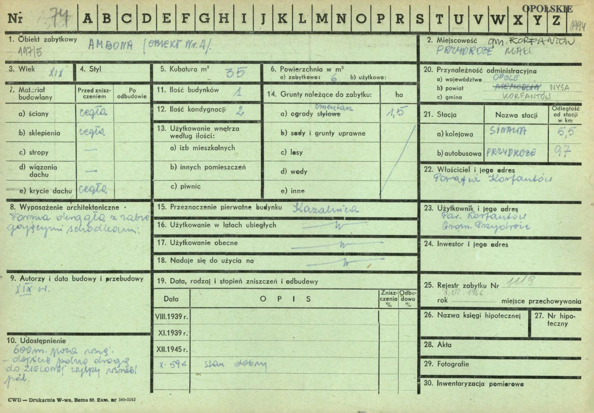 KZ - Karta zielona, skan nr 1