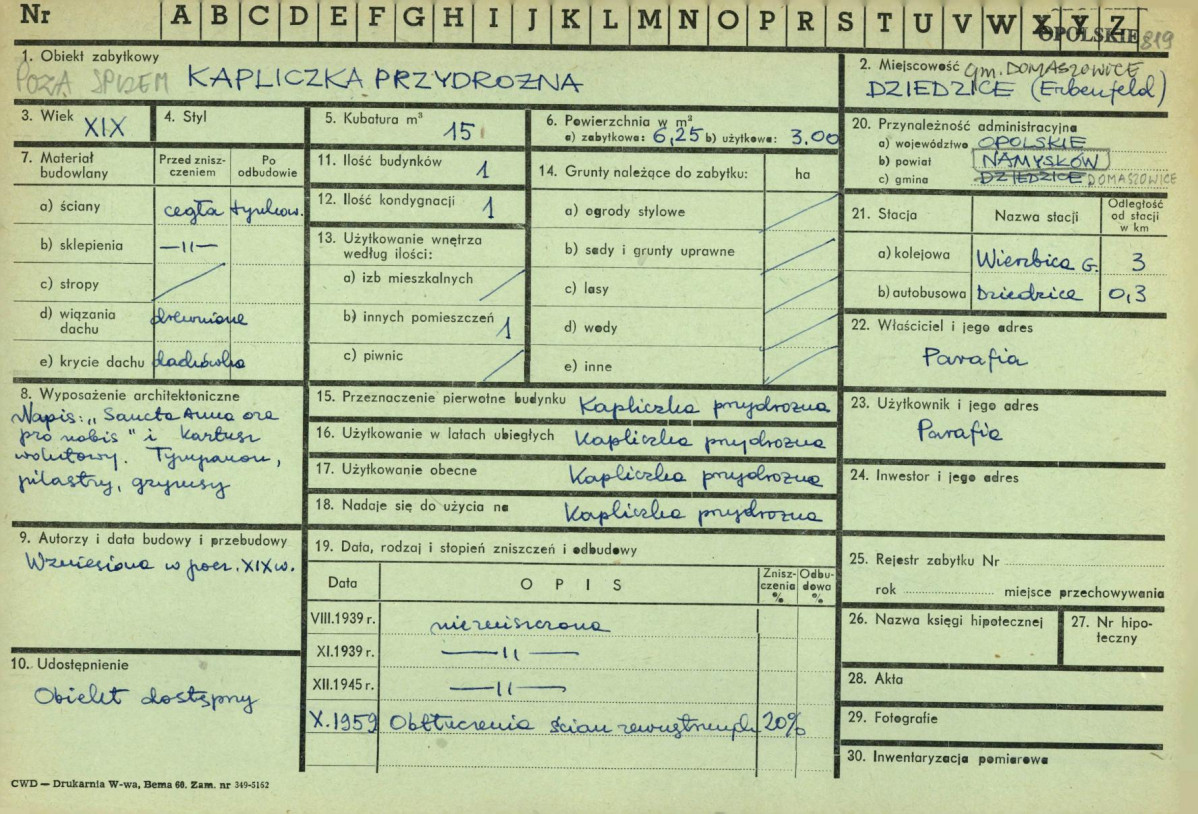 KZ - Karta zielona, skan nr 1