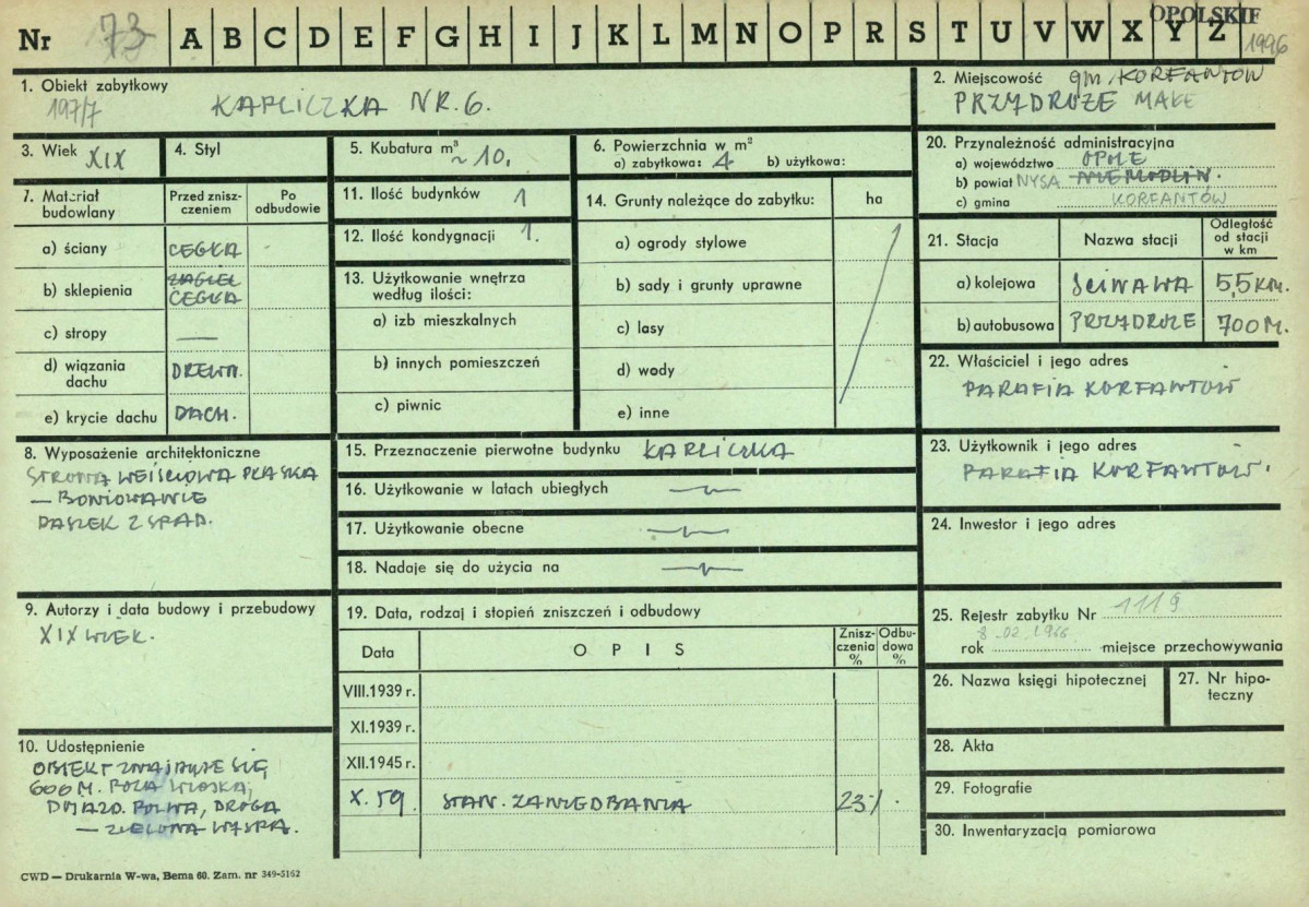 KZ - Karta zielona, skan nr 1