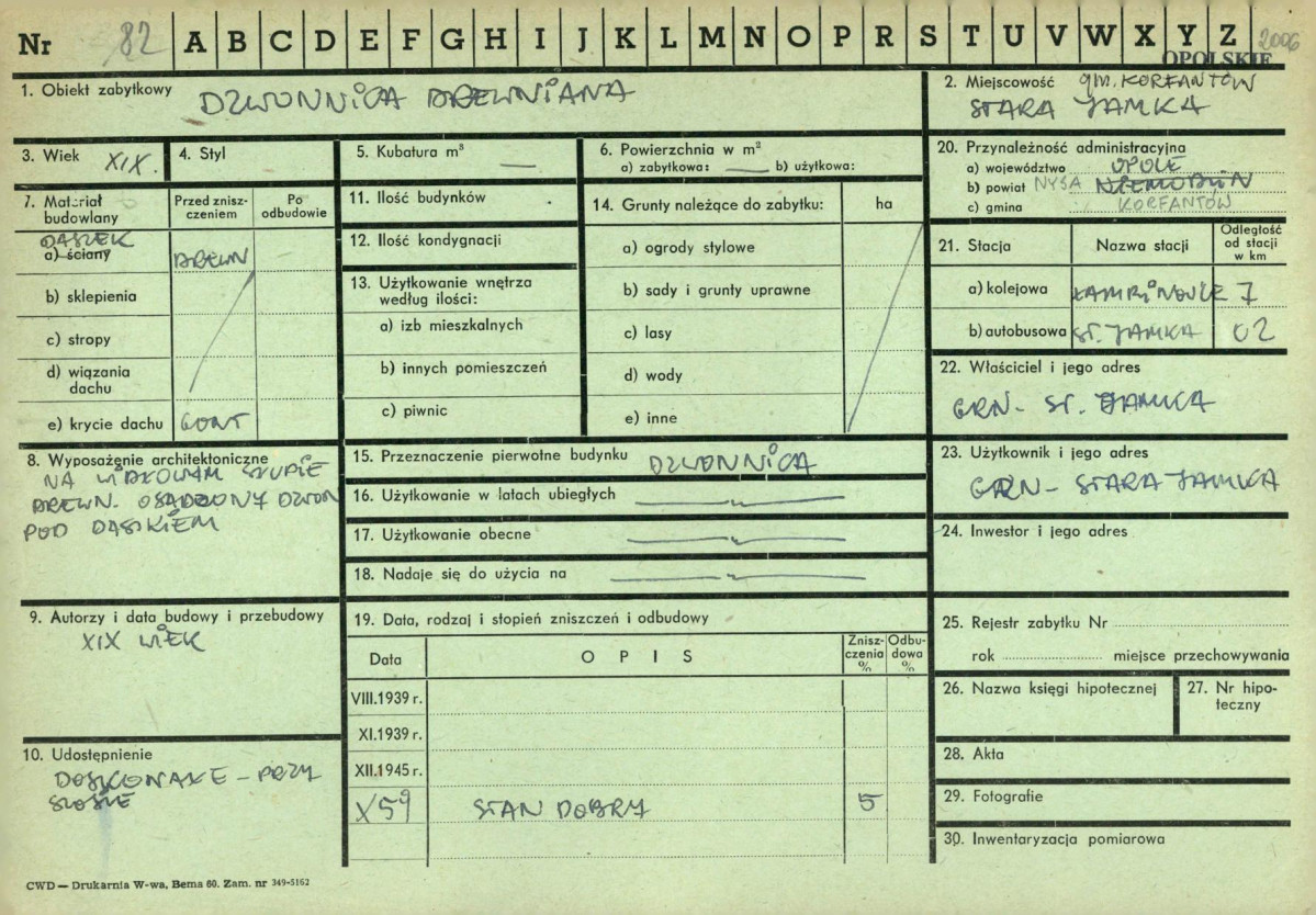 KZ - Karta zielona, skan nr 1