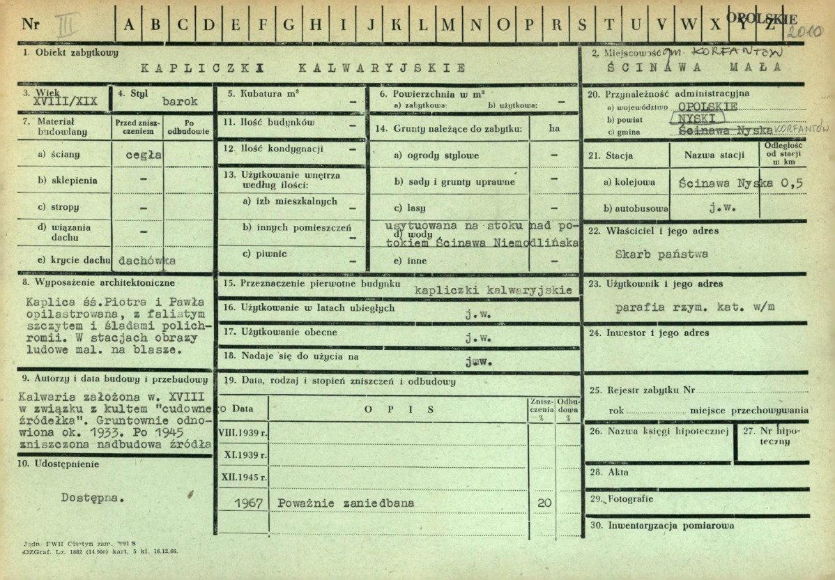 KZ - Karta zielona, skan nr 1