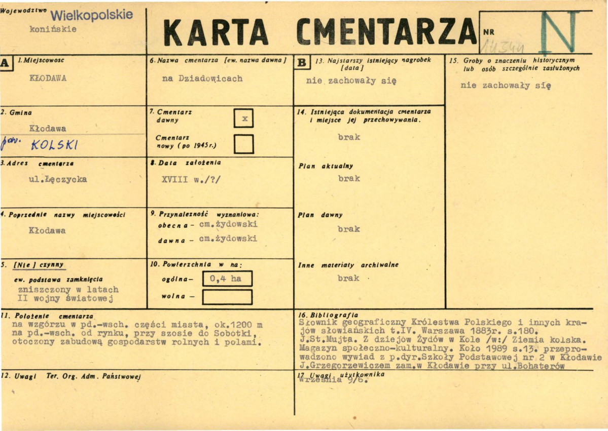 Karta cmentarza, skan nr 1