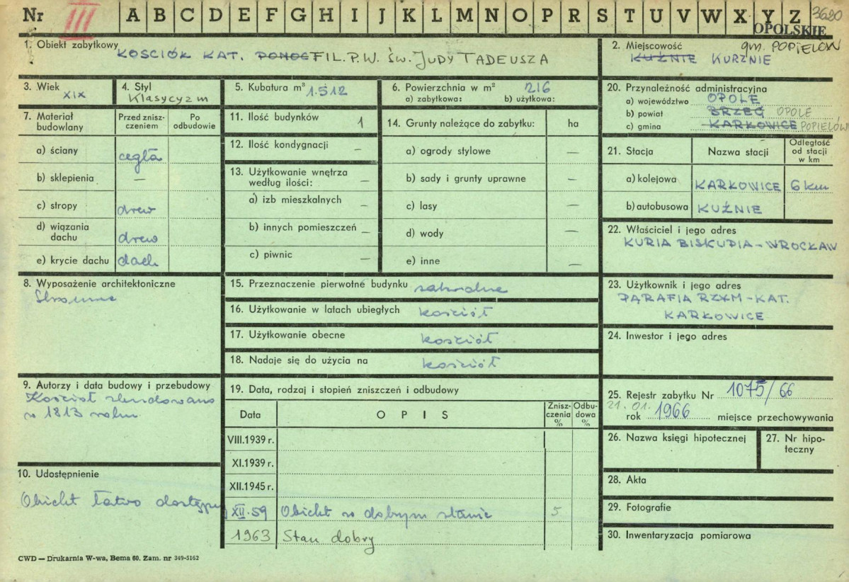 KZ - Karta zielona, skan nr 1