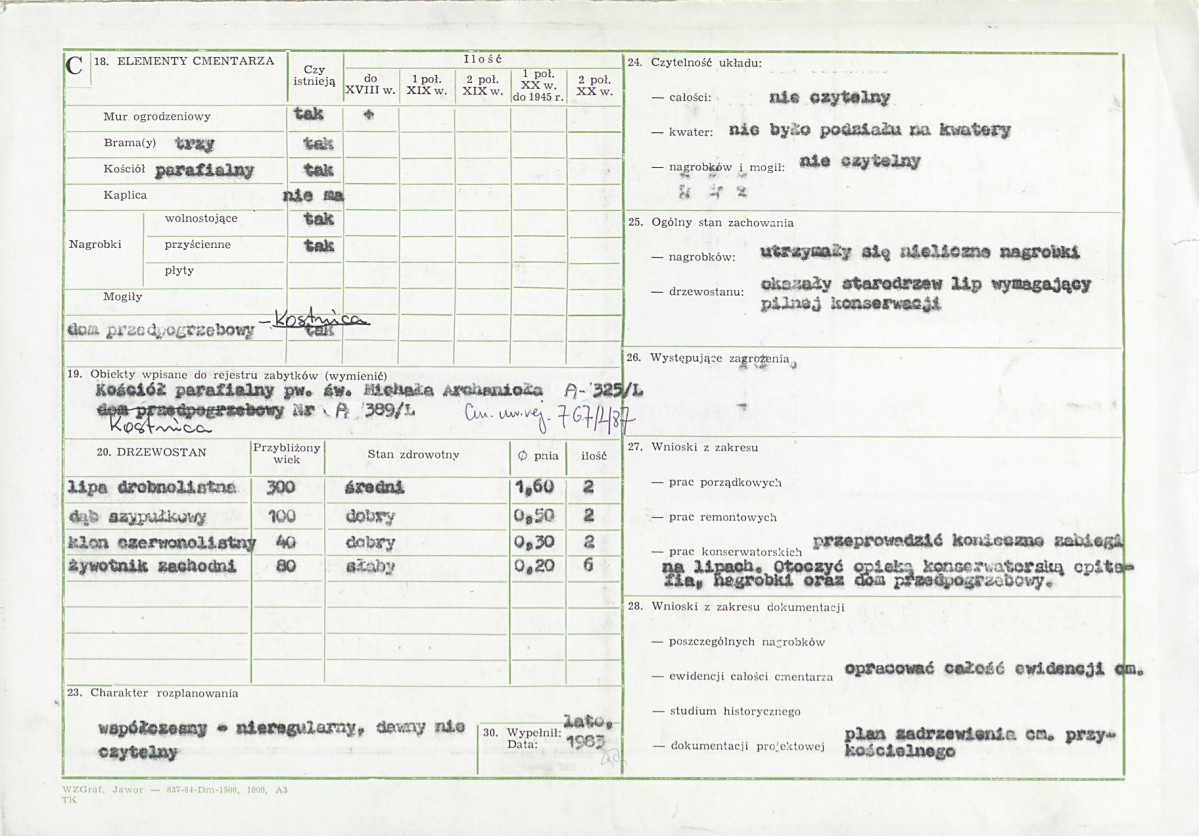 Karta cmentarza, skan nr 2