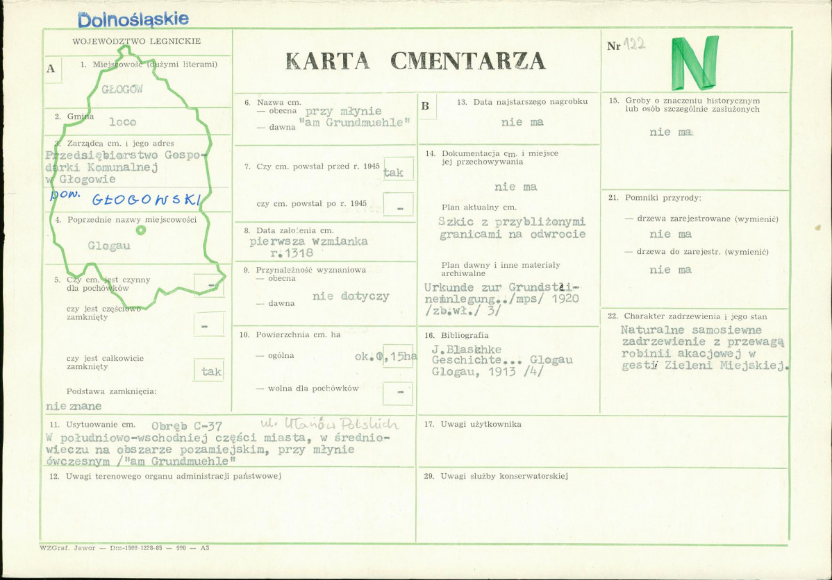 Karta cmentarza, skan nr 1