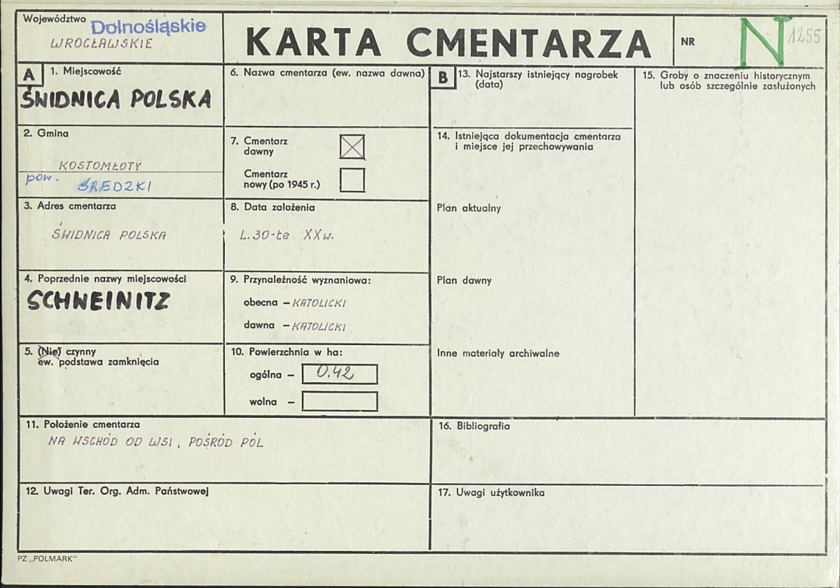 Karta cmentarza, skan nr 1