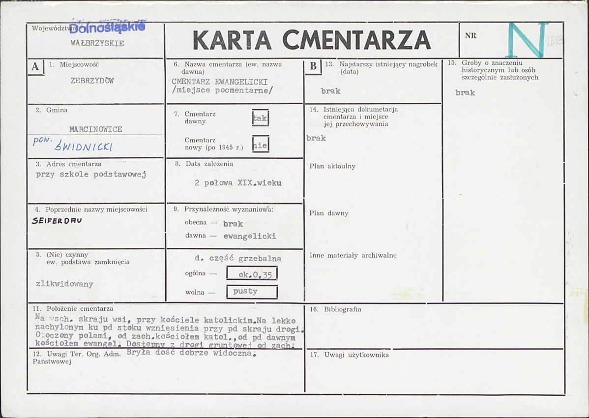 Karta cmentarza, skan nr 1