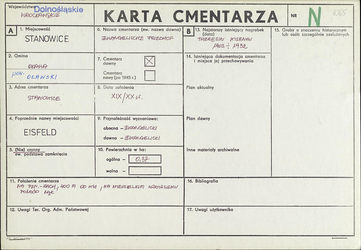 Karta cmentarza, skan nr 1