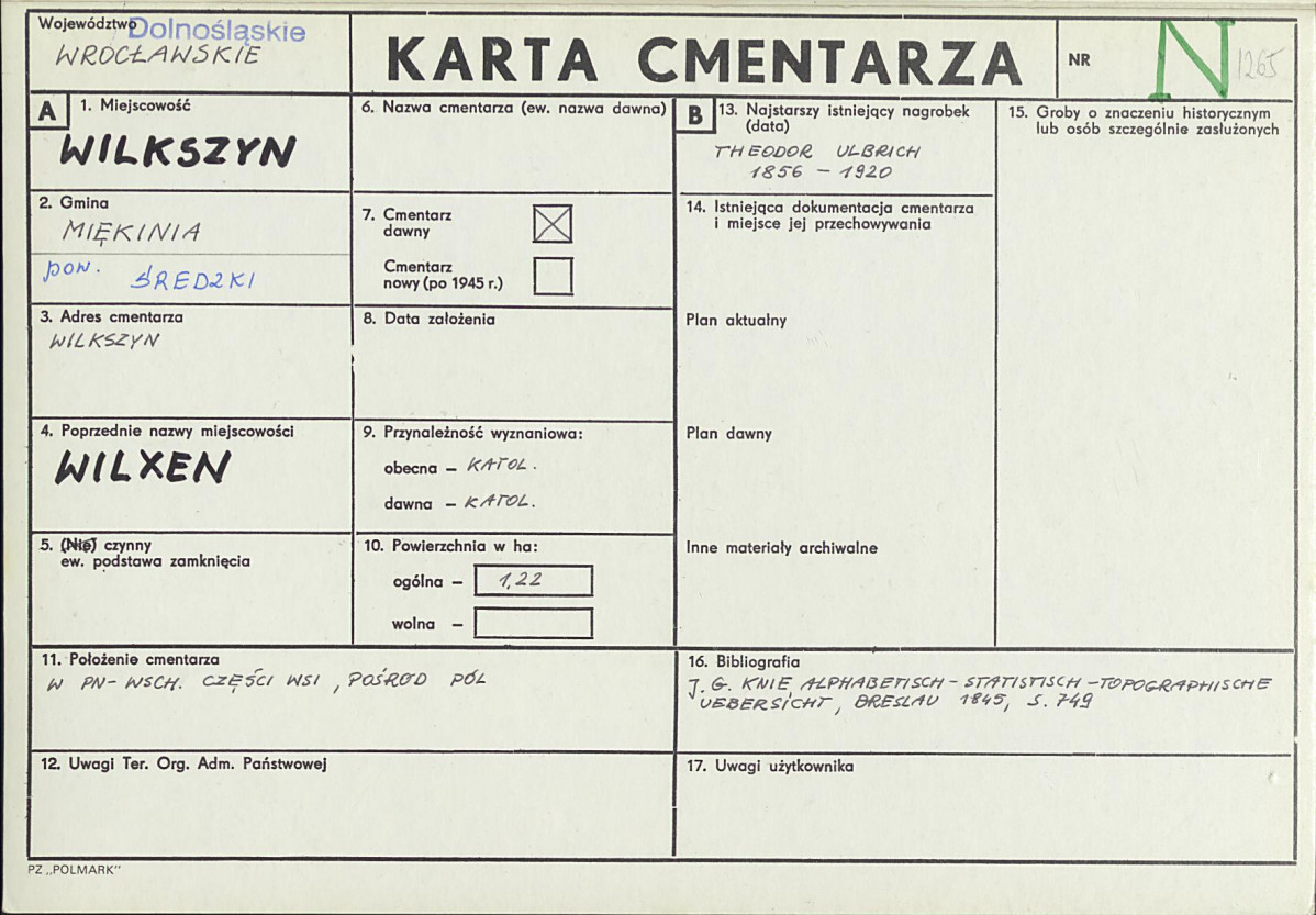 Karta cmentarza, skan nr 1