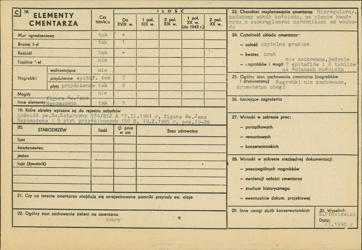 Karta cmentarza, skan nr 2
