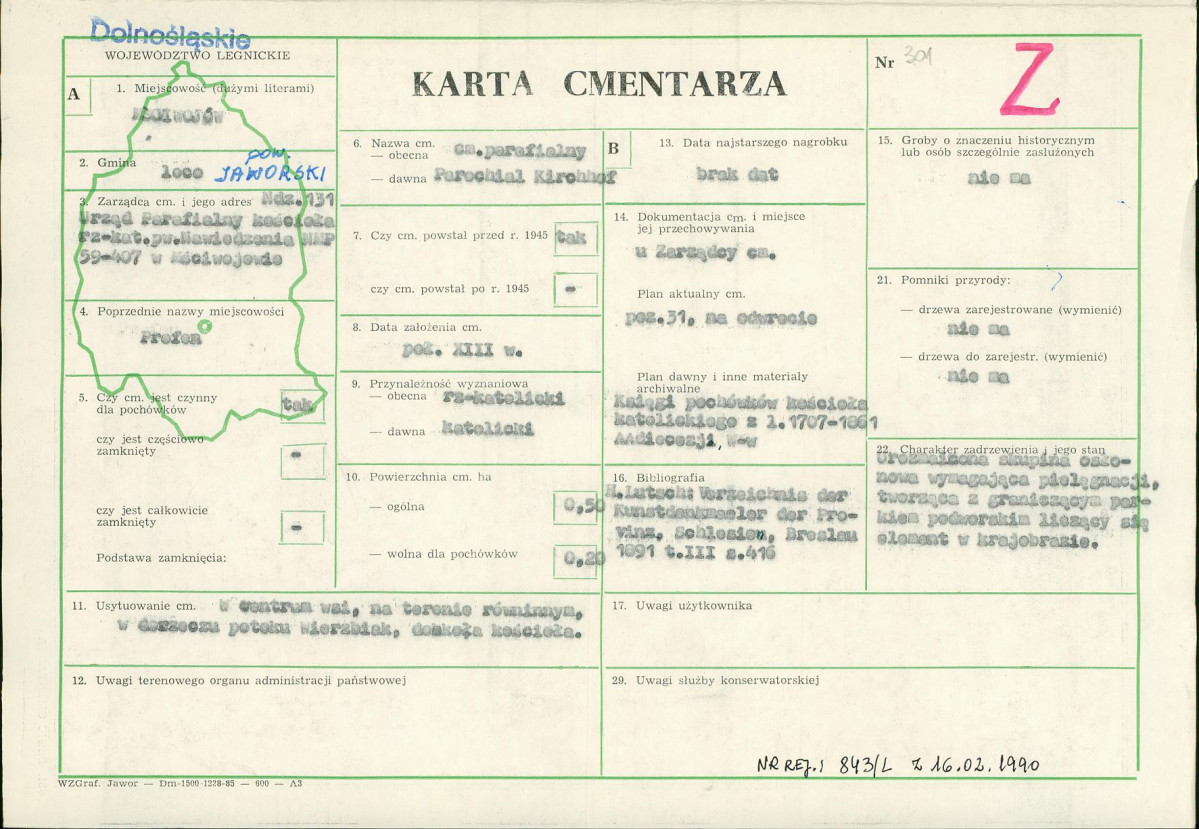 Karta cmentarza, skan nr 1