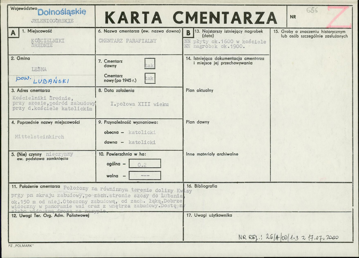 Karta cmentarza, skan nr 1