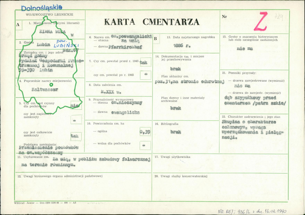 Karta cmentarza, skan nr 1