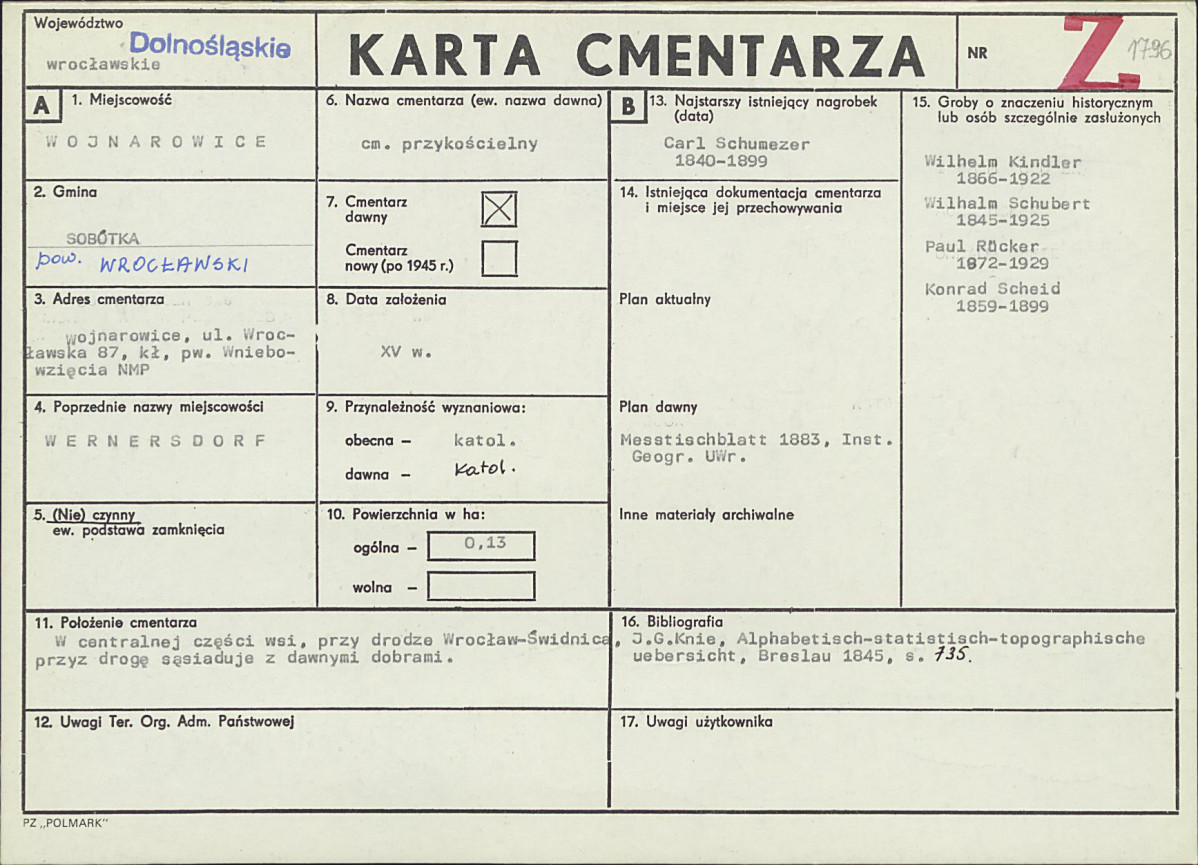 Karta cmentarza, skan nr 1