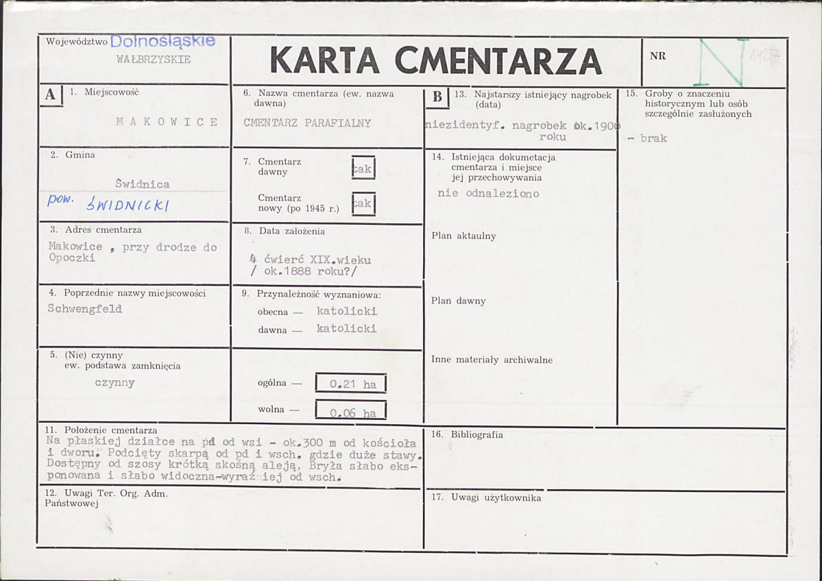Karta cmentarza, skan nr 1