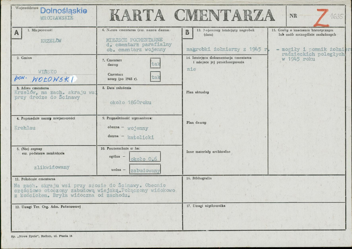 Karta cmentarza, skan nr 1