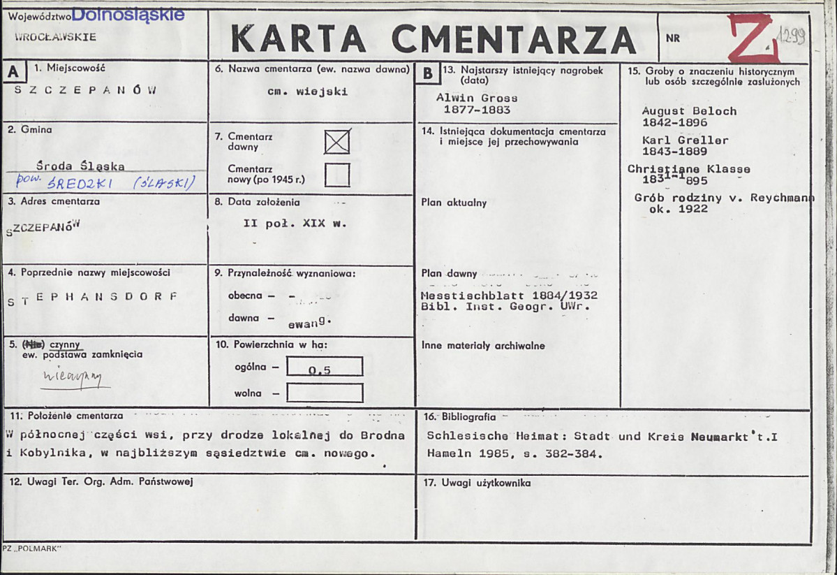 Karta cmentarza, skan nr 1