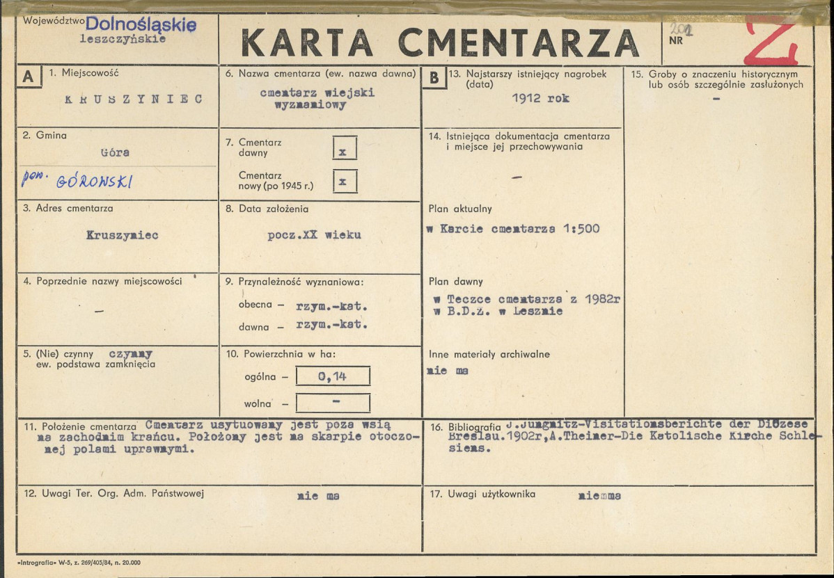 Karta cmentarza, skan nr 1