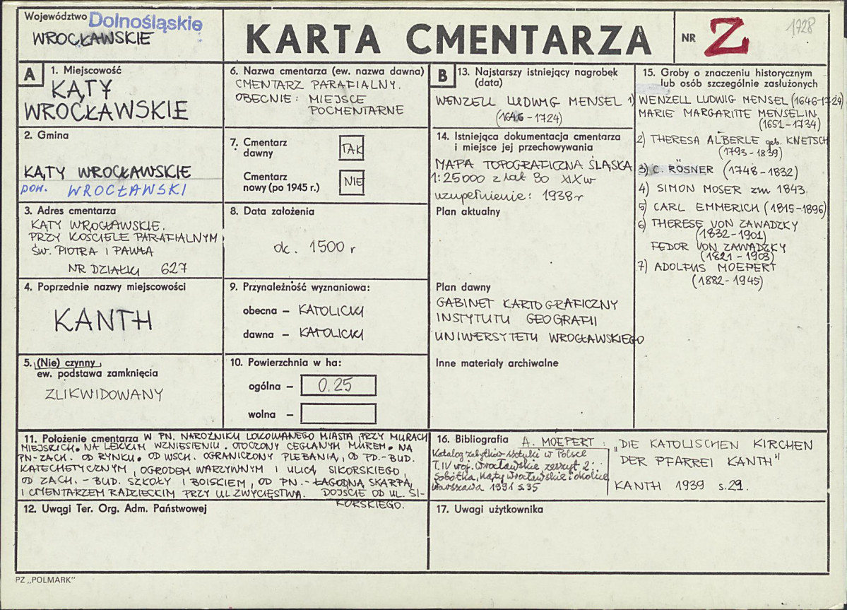 Karta cmentarza, skan nr 1