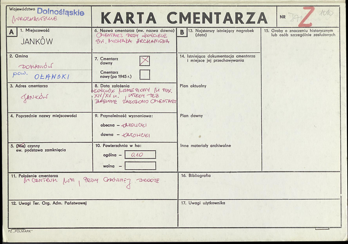 Karta cmentarza, skan nr 1