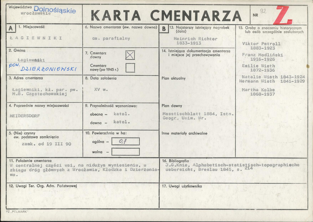 Karta cmentarza, skan nr 1