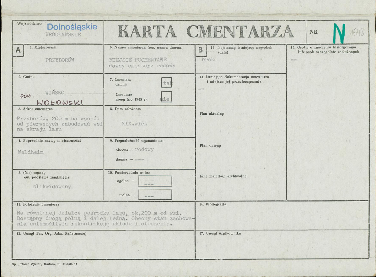 Karta cmentarza, skan nr 1
