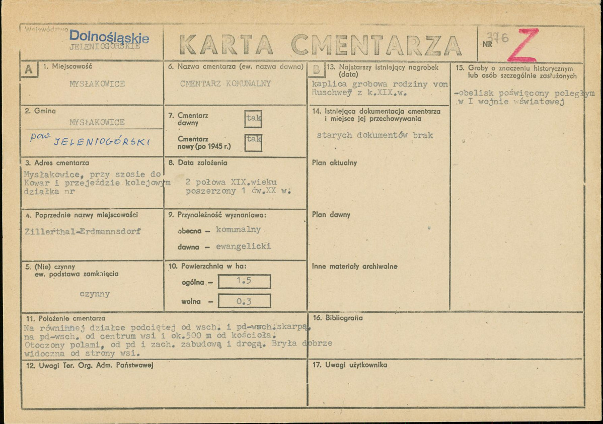 Karta cmentarza, skan nr 1