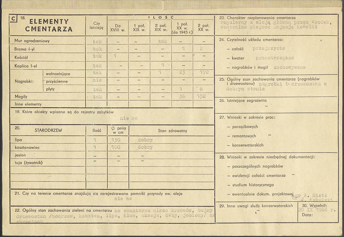 KC - Karta cmentarza, skan nr 2