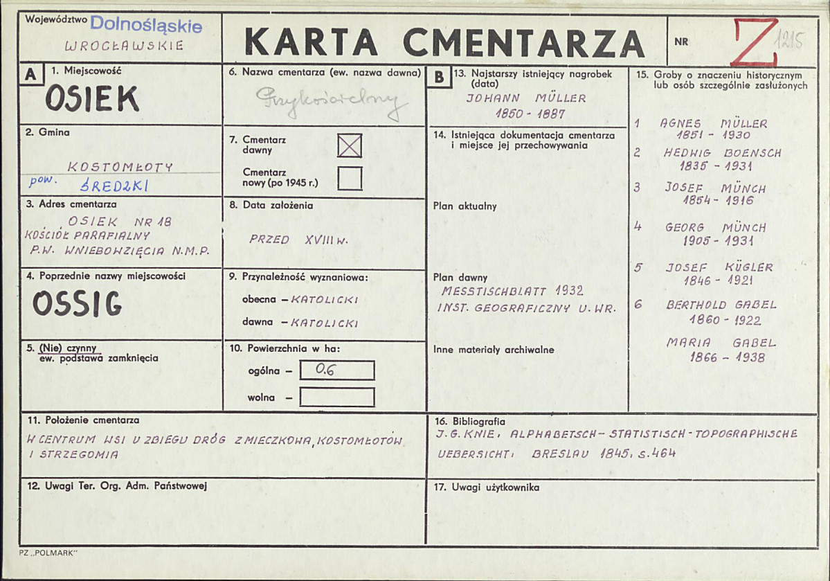 Karta cmentarza, skan nr 1