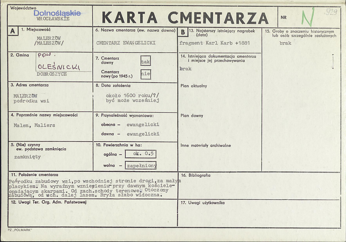 Karta cmentarza, skan nr 1