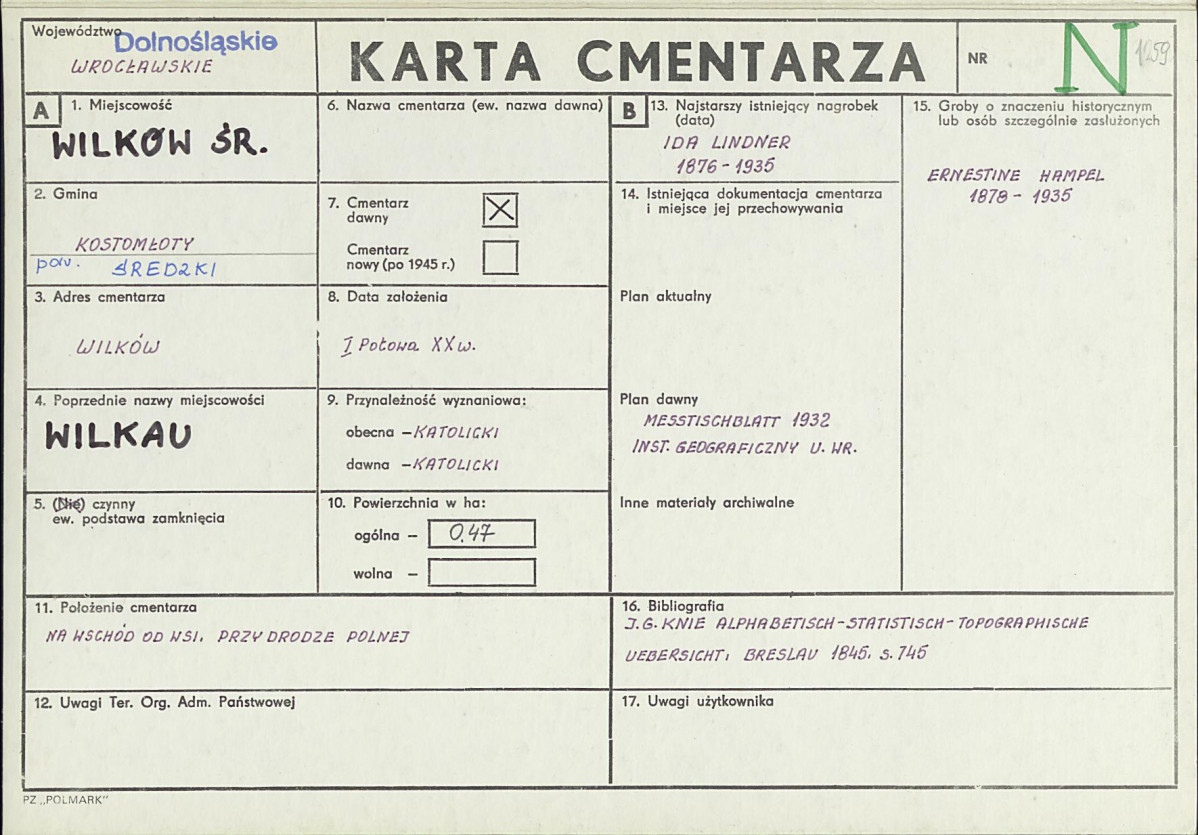 Karta cmentarza, skan nr 1